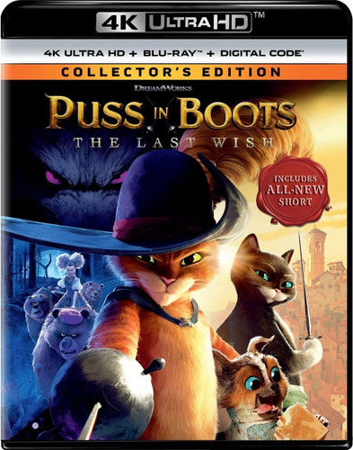 4k Uhd + Blu-ray Puss In Boots Last Wish / Gato Con Botas 2