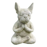 Estatua De Perro Zen Sentado, Escultura De Perro De Meditaci