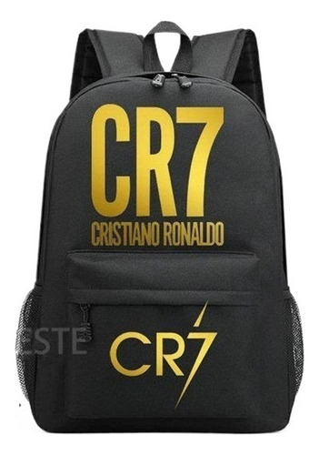 Mochila Cr7 De 3 Piezas Con Logotipo Dorado De Cristiano Ron