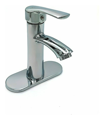 Monomando Para Lavabo Cromo Moderno Con Cubierta  Rm7016