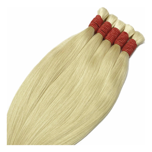 Cabelo Humano Loiro Liso 55cm - 100 Gramas.