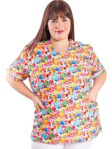 Chaqueta Medica Estampada Mujer Disney T. Grandes-presente!