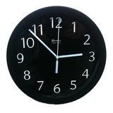 Relógio De Parede Preto 30,5cm Alumínio Herweg Preto 6719-34