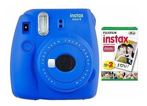 Cámara Instantánea Fujifilm Instax Mini 9 (azul Cobalto) Con