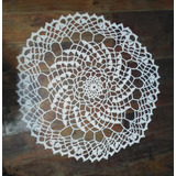 Carpeta Mantel Redonda 80 Cm Tejido Crochet Artesanal Hilo