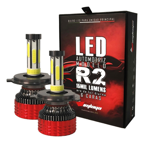 Imloya Kit Focos Led R2 6 Caras Luz Blanca 15000 Lumens