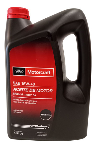 Aceite 15w40 Mineral X 4 Lts Motorcraft Rxo/15w40/ms/4