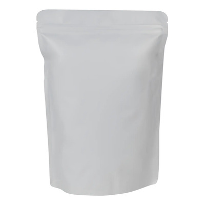 100 Bolsas Stand Up Pouch Blancas Interior Metalizada 500gr | MercadoLibre