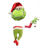 Decoración De Árbol De Navidad De Peluche Grinch De Pelo Lar