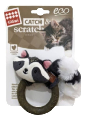 Juguete Para Gato Catch And Scratch Aro Mapache Gigwi