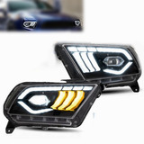 For 2010-2014 Ford Mustang 1 Pair Led Headlights Drl Bla Yyb