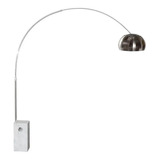 Lampara De Pie Arco Cromo Moderna Marmol Carrara 35kg Cuo