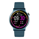 Ryscom Reloj Inteligente Circular Smartwachth Android Llamada Messan Whatsap Pantalla Completa Responde Llamadas Bluetooth Notificaciones Fondos Intercambiables Frecuencia Cardíaca Deportivo Azul
