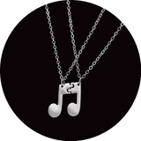 Collares Mejores Amigas Bff Best Friends Notas Musicales 