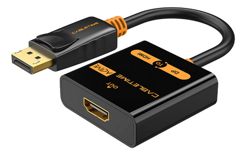 Adaptador Displayport Para Hdmi 4k 30hz Ativo Cabletime