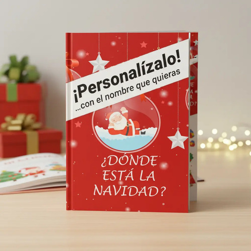 Dónde Está La Navidad? Libro Personalizado Tapa Dura 20x26cm