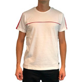 Remera  Efecto Uno Lifestyle Hombre Burkbank Blanco-rojo Cli