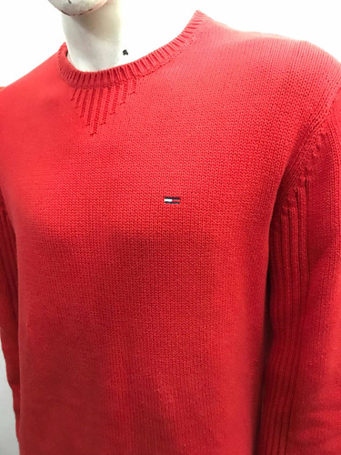 Sweater De Hilo Tommy Hilfiger Red Denim Talle Large