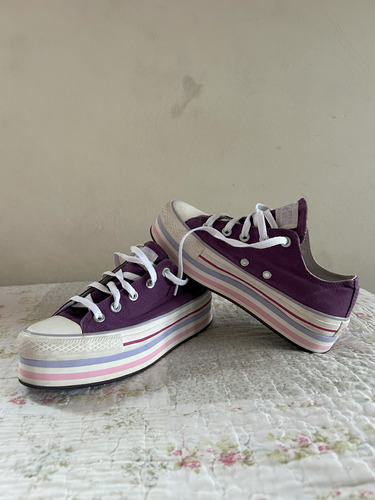 Zapatillas Converse Violetas Con Plataforma