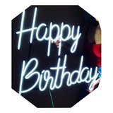 Alquiler Cartel Neón Led Happy Birthday Ambientaciones- Deco