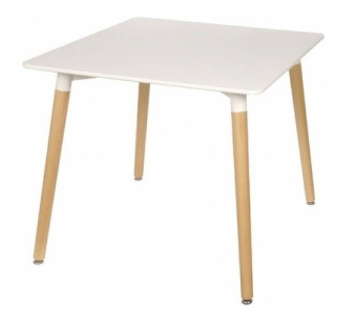 Mesa Diseño Eames Cuadrada Patas Madera