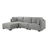 Sala Amora Haspe Gris Derecha 3pzs Sillon Pieza Mueble