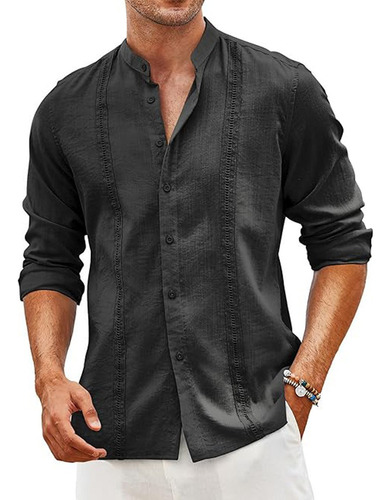 Camisas Para Hombre Cuban Guayabera Beach Camisa Casual De M