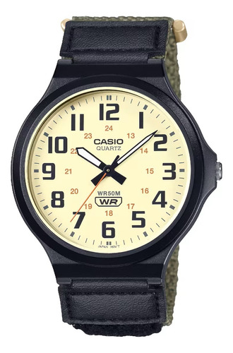Reloj Hombre Casio Vintage Mw-240b-3 Análogo Correa De Tela