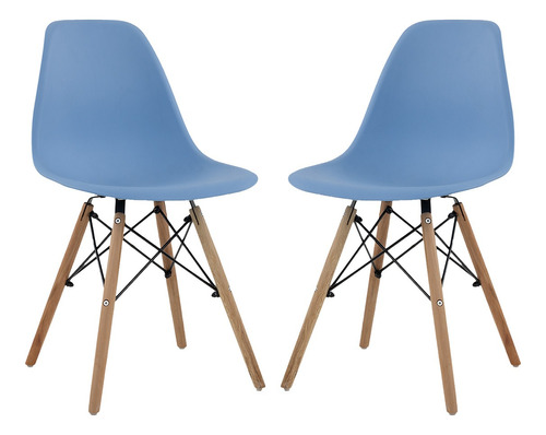 Set De 2 Sillas Eames Gaon Minimalistas Varios Colores