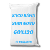 10 Sacos Ráfia Usado 60x120 Limpo Grande P/ Tecidos E Roupas