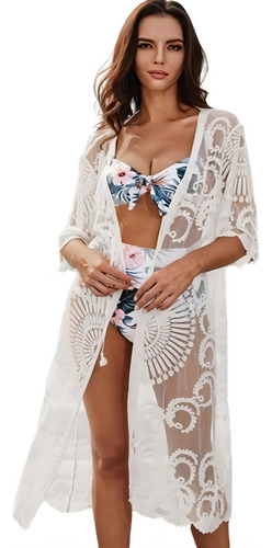 Mujer Vestido De Playa Vestido Cubre Cárdigan Bikini Pareos
