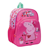 Mochila Wabro Peppa Pig Cherry Espalda Escolar Jardín 12 In