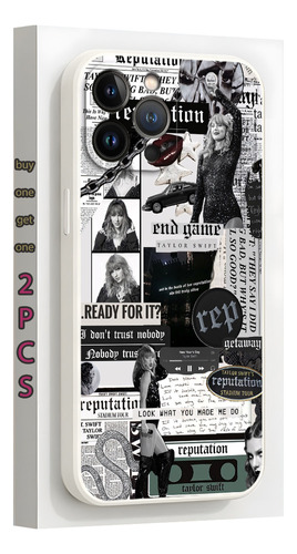 Funda De Silicona Taylor Swift De 2 Piezas Para iPhone 466