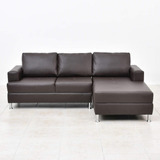 Sofa Modular En L Boris Derecho Eco Cafe Y Negro