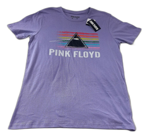 Pink Floyd Dark Side Moon Polera Talla M Lila