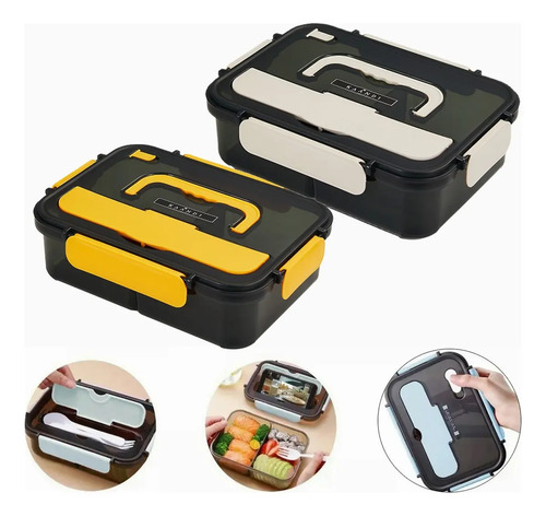 2pcs Lunch Box Loncheras Topper Para Lunch Fiambrera 1500ml | MercadoLibre