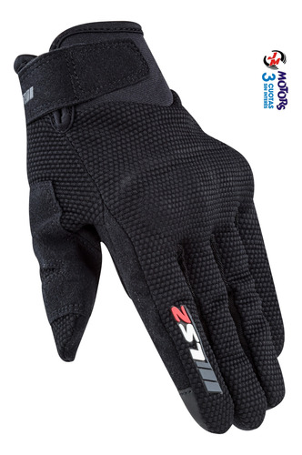 Jm Guantes Moto Verano Ls2 Ray Lady Mujer Negro Protección 