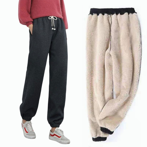 Pants Mujer Afelpado Jogger Calientito Casual Pantalón Dama