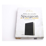 Biblia De Estudio Spurgeon, Negro Piel Genuina Rv1960