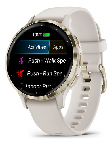 Smartwatch Garmin Venu 3s Dorado Claro Con Correa Marfil