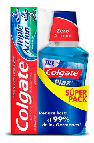 Enjuague Colgate Plax Ice 500 Ml+crema Tri.acc.