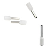 E0508 Terminal Tubular Ilhos Branco Pacote Com 100 Peças