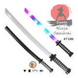 Katana Espada De Brinquedo Espada Ninja Samurai Som E Luz