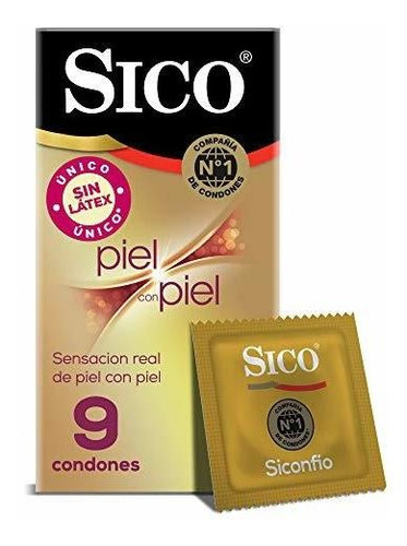 Preservativo Sico Piel Con Piel Sin Latex Caja C/ 9 Condones