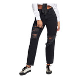 Jeans Mujer Mom 1653 Negro Paradise Jeans