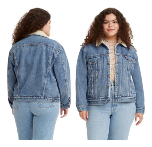 Jaqueta Jeans Feminina Levis Sherpa Trucker Forrada Com Lã  