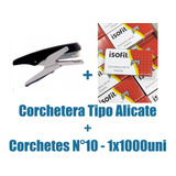 Corchetera Tipo Alicate / Grapadora + Corchete N10 - 1x1000