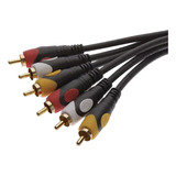 Cable De Audio Y Video (3 Rca) De 30 Metros, Gold Rh9138