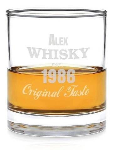 Vaso Whisky Personalizado Grabado Bajo Relieve
