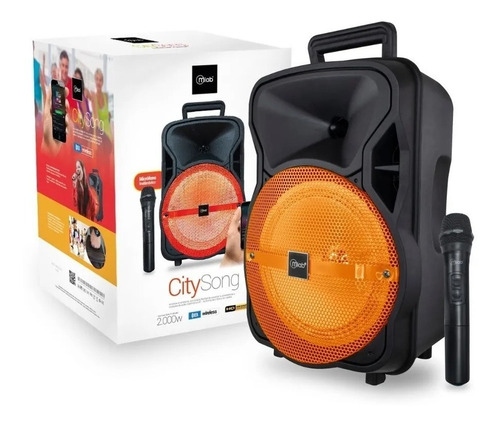 Parlante Mlab City Song 8711 Bluetooth Karaoke Naranja